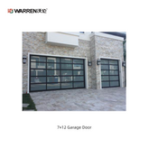 Warren 7x12 Black Frosted Glass Garage Door With Windows